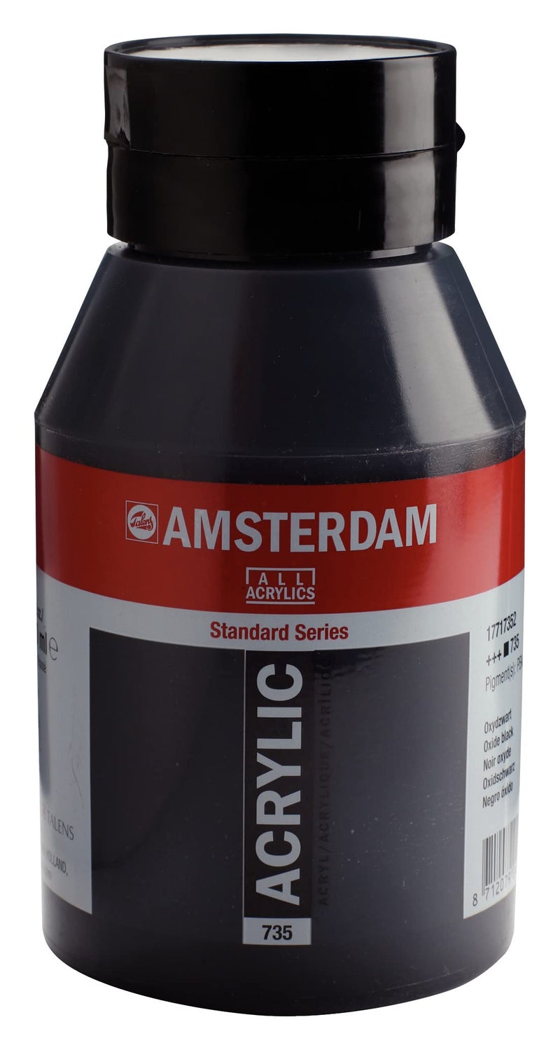 Amsterdam T1771-735-2 Tarrence 468276 Amsterdam Acrylic Color, Oxide Black, 33.8 fl oz (1000 ml) - Image 1